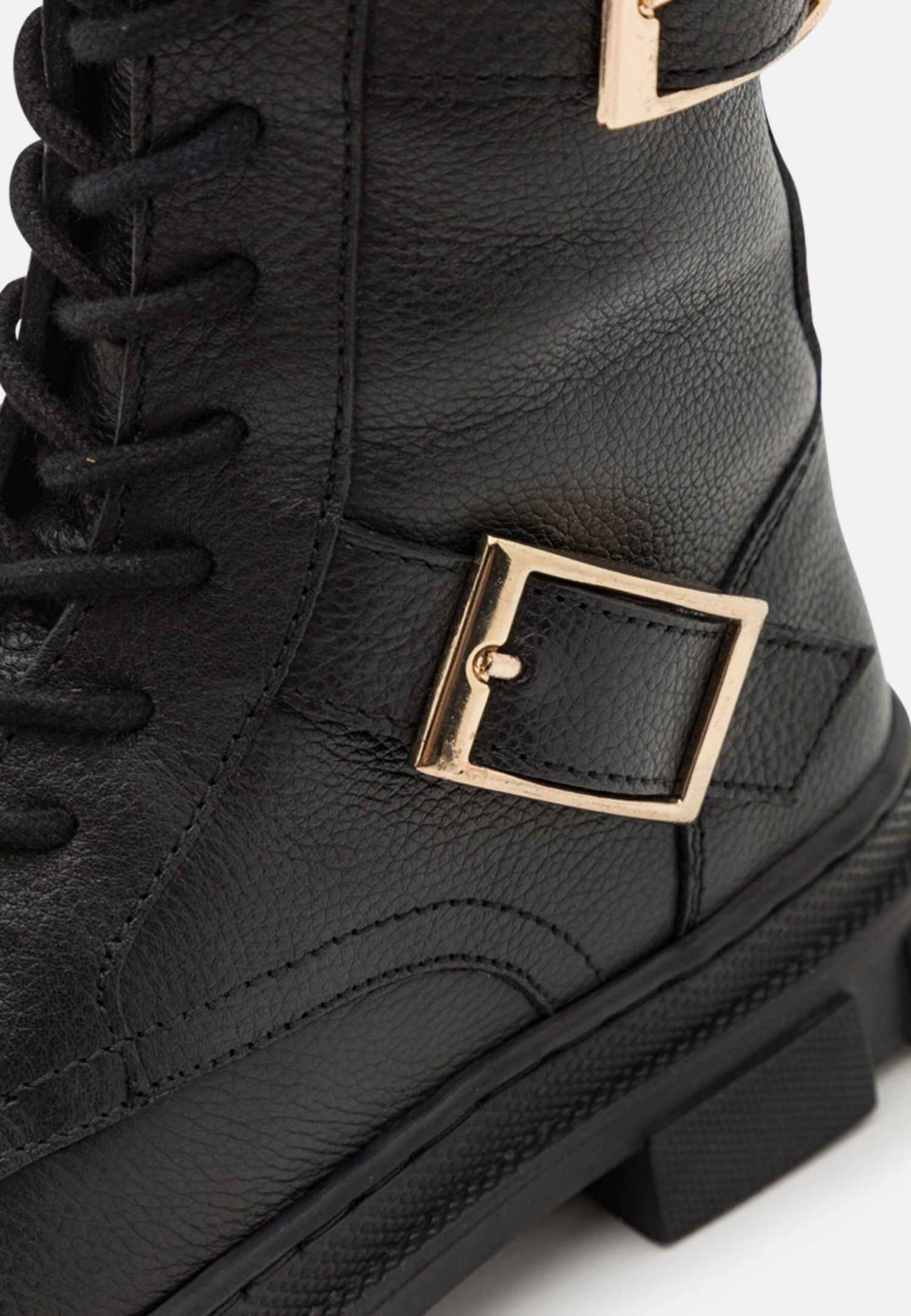 Friboo Leather - Veterlaarzen -Black 6 Friboo Leather - Veterlaarzen -Black - Afbeelding 6