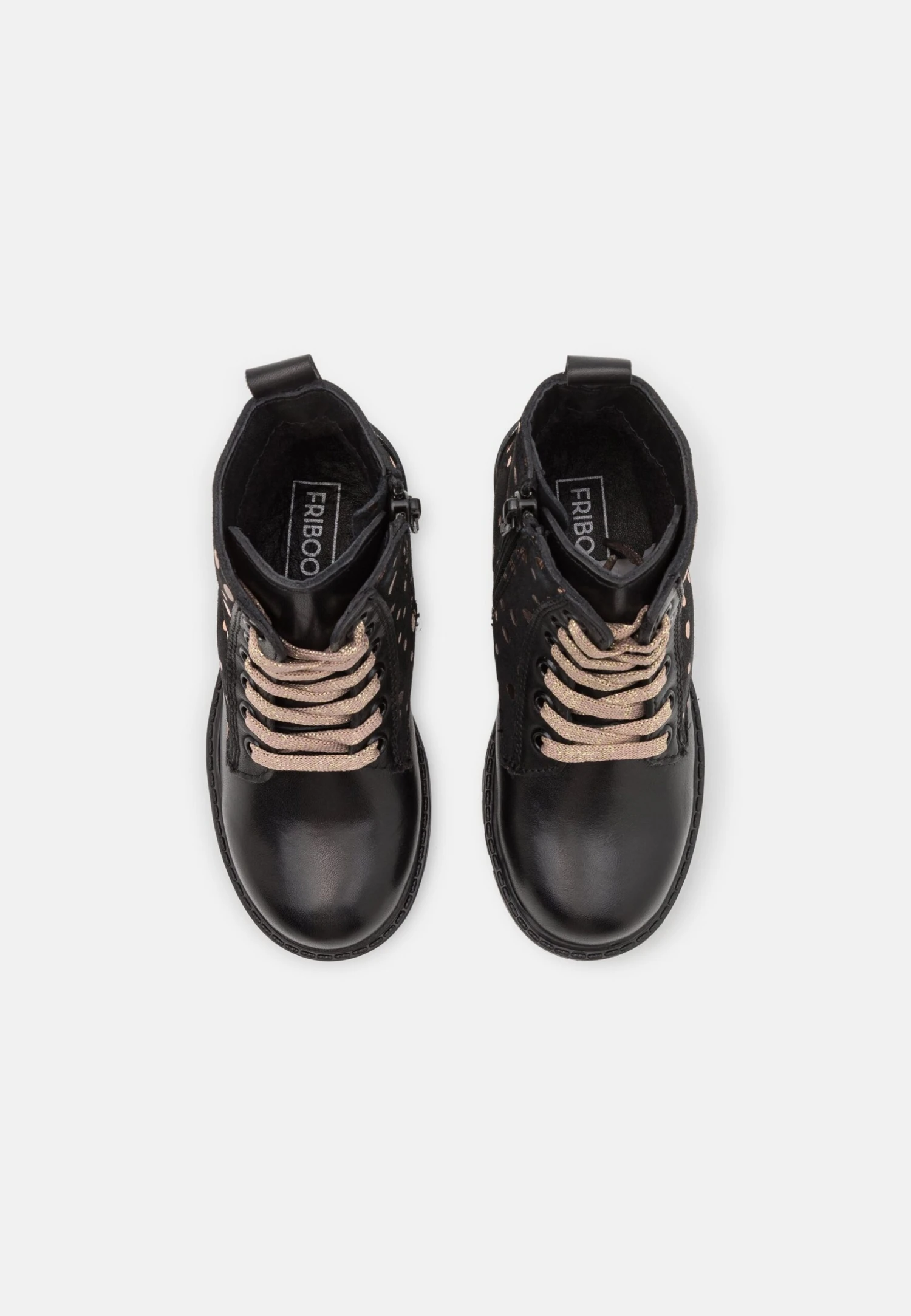 Friboo Leather - Veterboots - Black 4 Friboo Leather - Veterboots - Black - Afbeelding 4